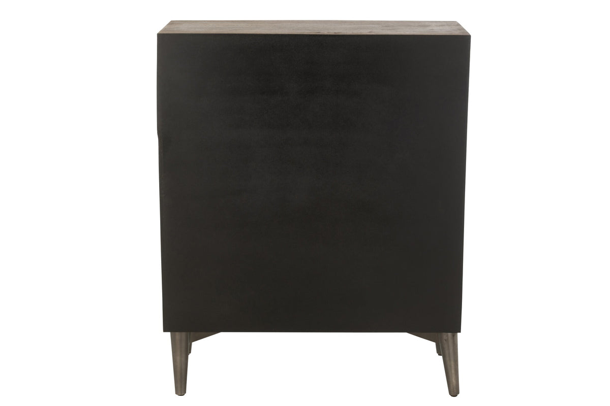 J-LINE KAST 2 DEUREN MANGOHOUT/MDF BRUIN 90 X 45 X 113 CM