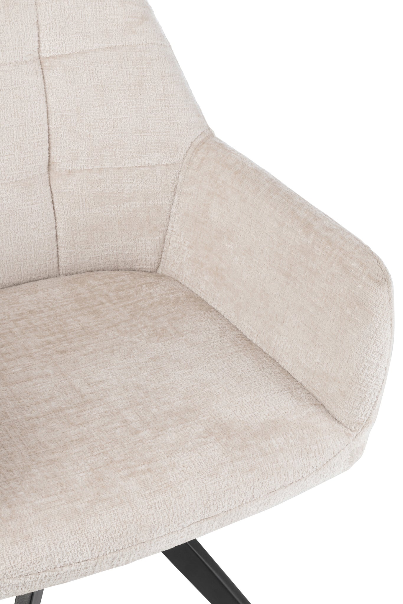 J-LINE STOEL LOUNA IJZER/ACRYL IVOOR 56.5X58X85CM - Tuincentrum Lopik