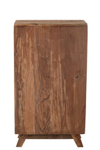 J-LINE KAST RETRO GERECYCLED HOUT/GLAS NATUREL - 62X30XH110 CM - Tuincentrum Lopik