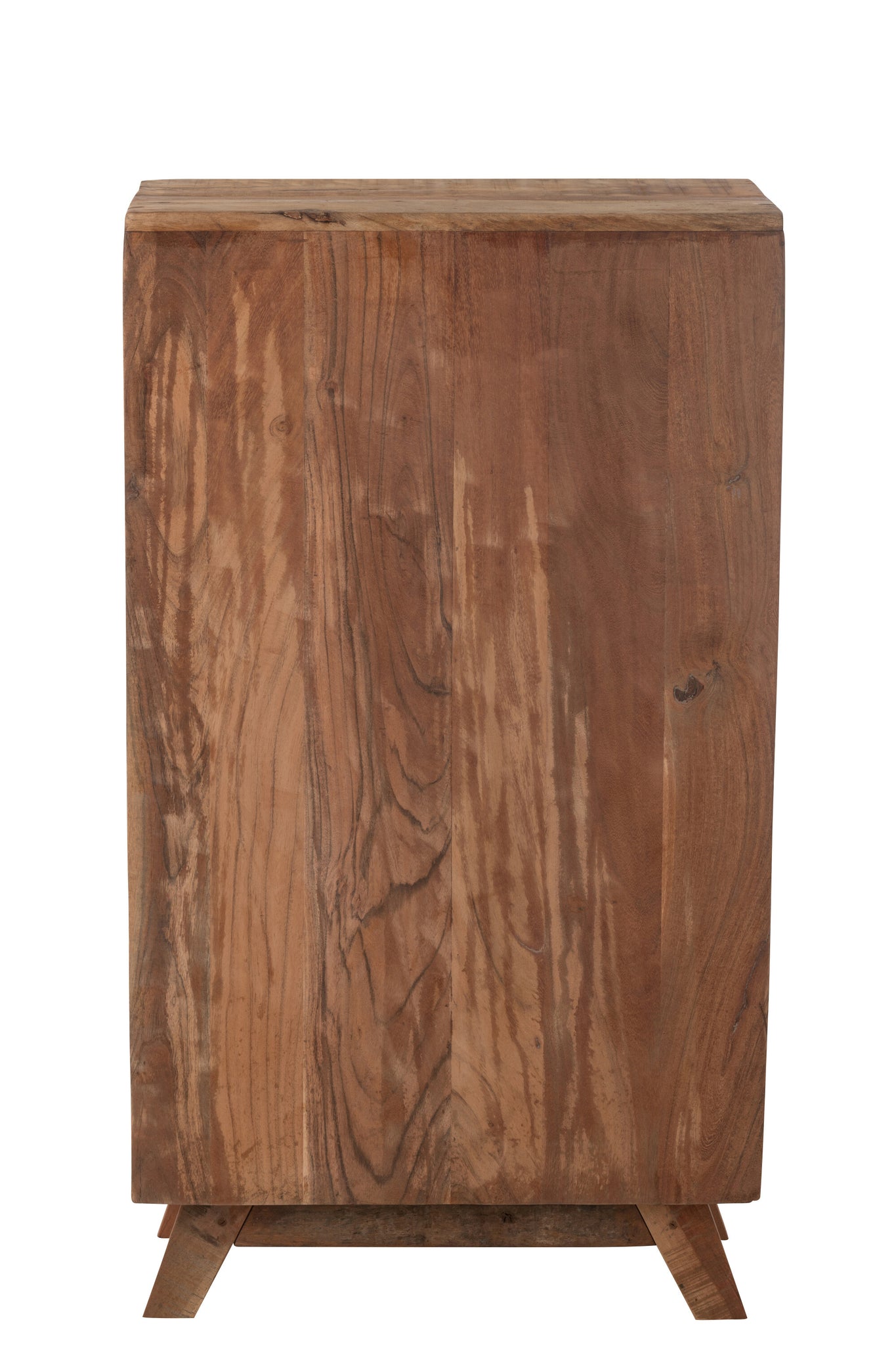 J-LINE KAST RETRO GERECYCLED HOUT/GLAS NATUREL - 62X30XH110 CM - Tuincentrum Lopik