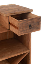 J-LINE BAR 2 LADES GERECYCLED HOUT NATUREL L180XB55XH106CM - Tuincentrum Lopik