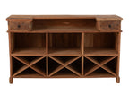 J-LINE BAR 2 LADES GERECYCLED HOUT NATUREL L180XB55XH106CM - Tuincentrum Lopik