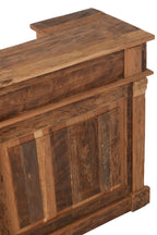 J-LINE BAR 2 LADES GERECYCLED HOUT NATUREL L180XB55XH106CM - Tuincentrum Lopik