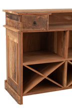 J-LINE BAR 2 LADES GERECYCLED HOUT NATUREL L180XB55XH106CM - Tuincentrum Lopik