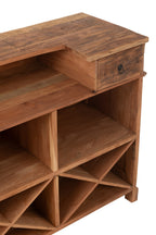 J-LINE BAR 2 LADES GERECYCLED HOUT NATUREL L180XB55XH106CM - Tuincentrum Lopik