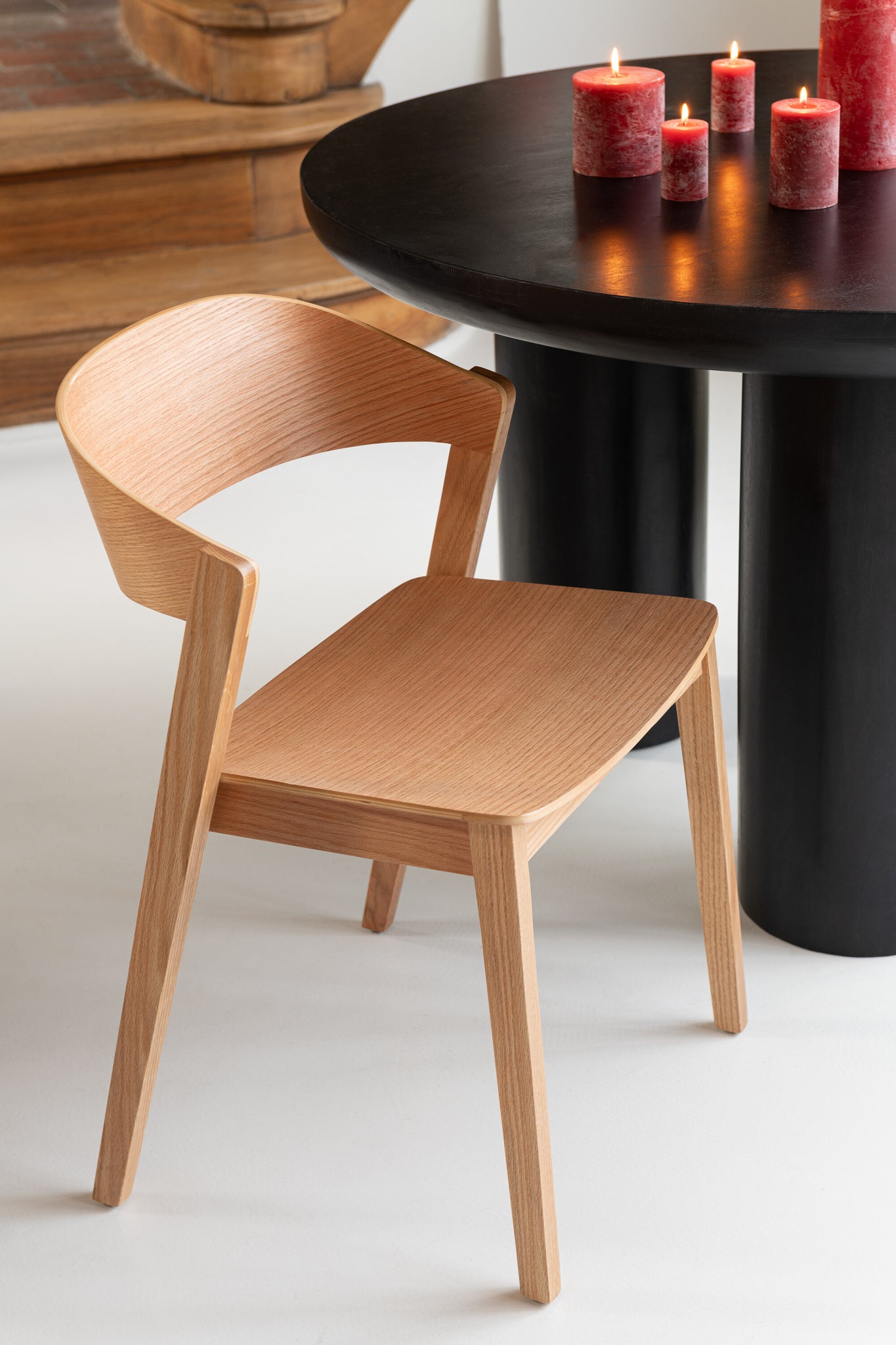 Trio eettafels van mangohout, zwart - Tuincentrum Lopik