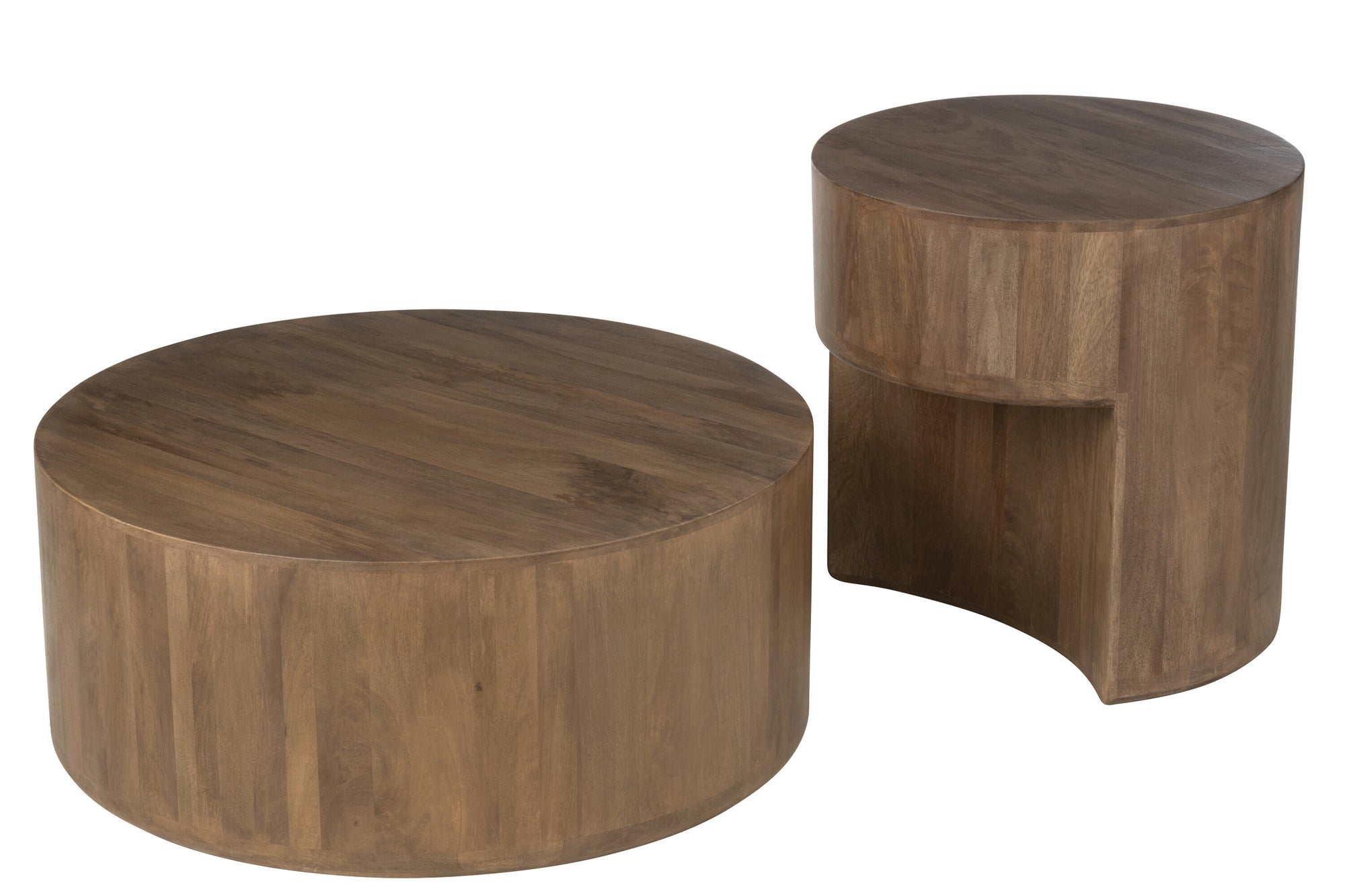 J-LINE TAFEL TOGE MANGOHOUT BRUIN SET VAN 2 - 75 X 75 CM - Tuincentrum Lopik
