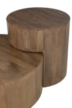 J-LINE TAFEL TOGE MANGOHOUT BRUIN SET VAN 2 - 75 X 75 CM - Tuincentrum Lopik