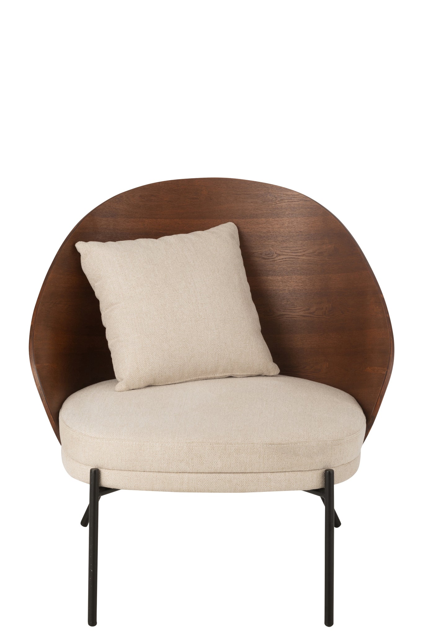 Loungestoel Lone Ply hout/metaal bruin/grijs - Tuincentrum Lopik