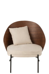 Loungestoel Lone Ply hout/metaal bruin/grijs - Tuincentrum Lopik