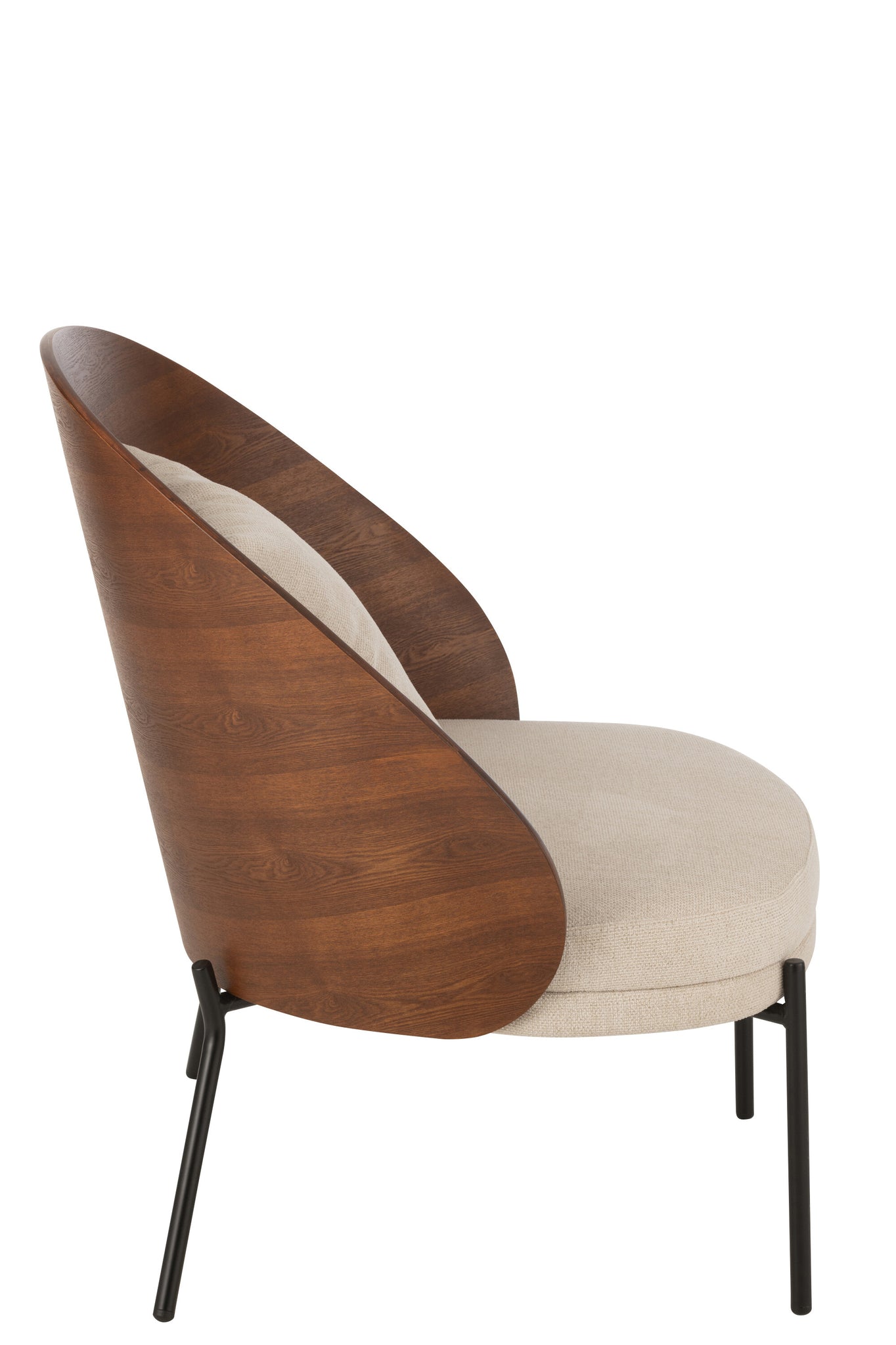 Loungestoel Lone Ply hout/metaal bruin/grijs - Tuincentrum Lopik