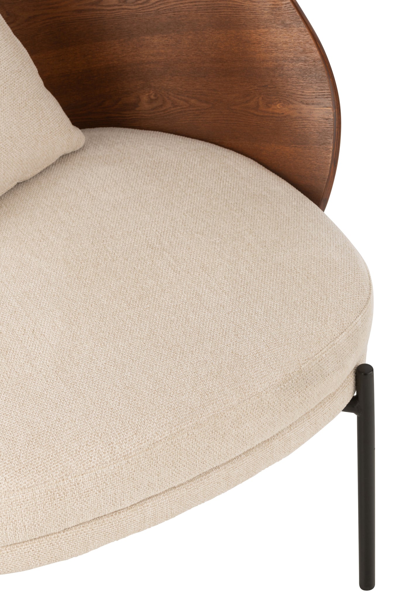 Loungestoel Lone Ply hout/metaal bruin/grijs - Tuincentrum Lopik