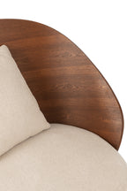 Loungestoel Lone Ply hout/metaal bruin/grijs - Tuincentrum Lopik