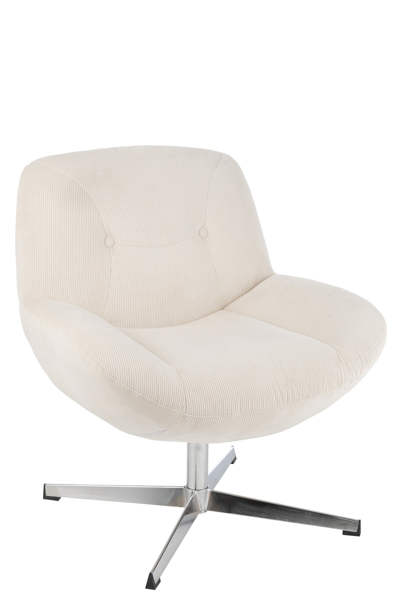 J-LINE LOUNGEFAUTEUIL CHILL METAAL/MULTIPLEX CRÈME/ZILVER - Tuincentrum Lopik