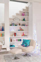 Relaxstoel + Voetenbank Lay Metaal/Multiplex Crème/Zilver - Tuincentrum Lopik
