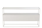 Console Vierkant Metaal/Glas Wit - Tuincentrum Lopik