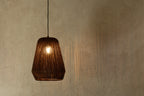 J-LINE HANGLAMP WEAVE METAAL/PALM ZWART SMALL - Tuincentrum Lopik