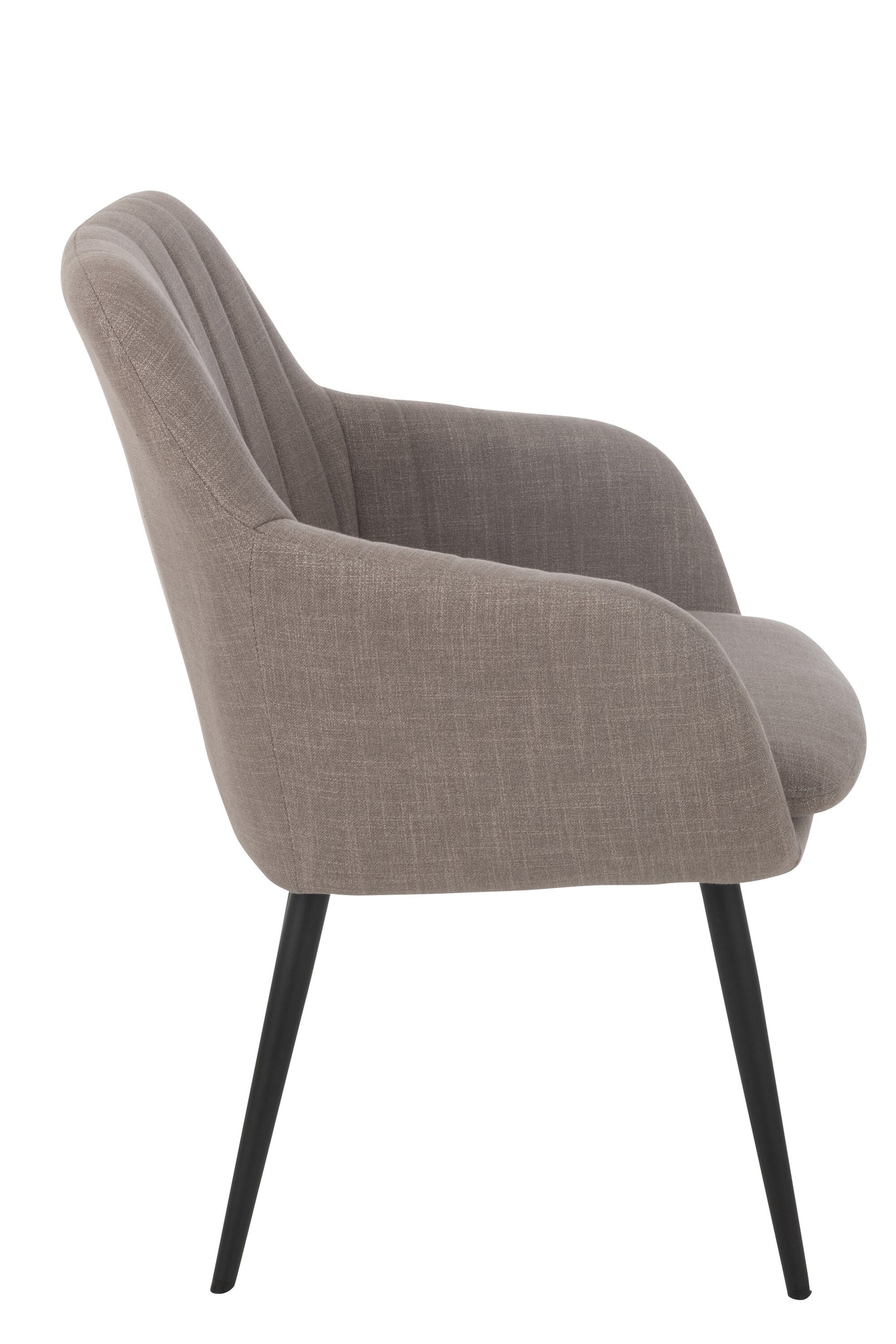 J-LINE STOEL MILES STAAL/SCHUIM TAUPE - Tuincentrum Lopik