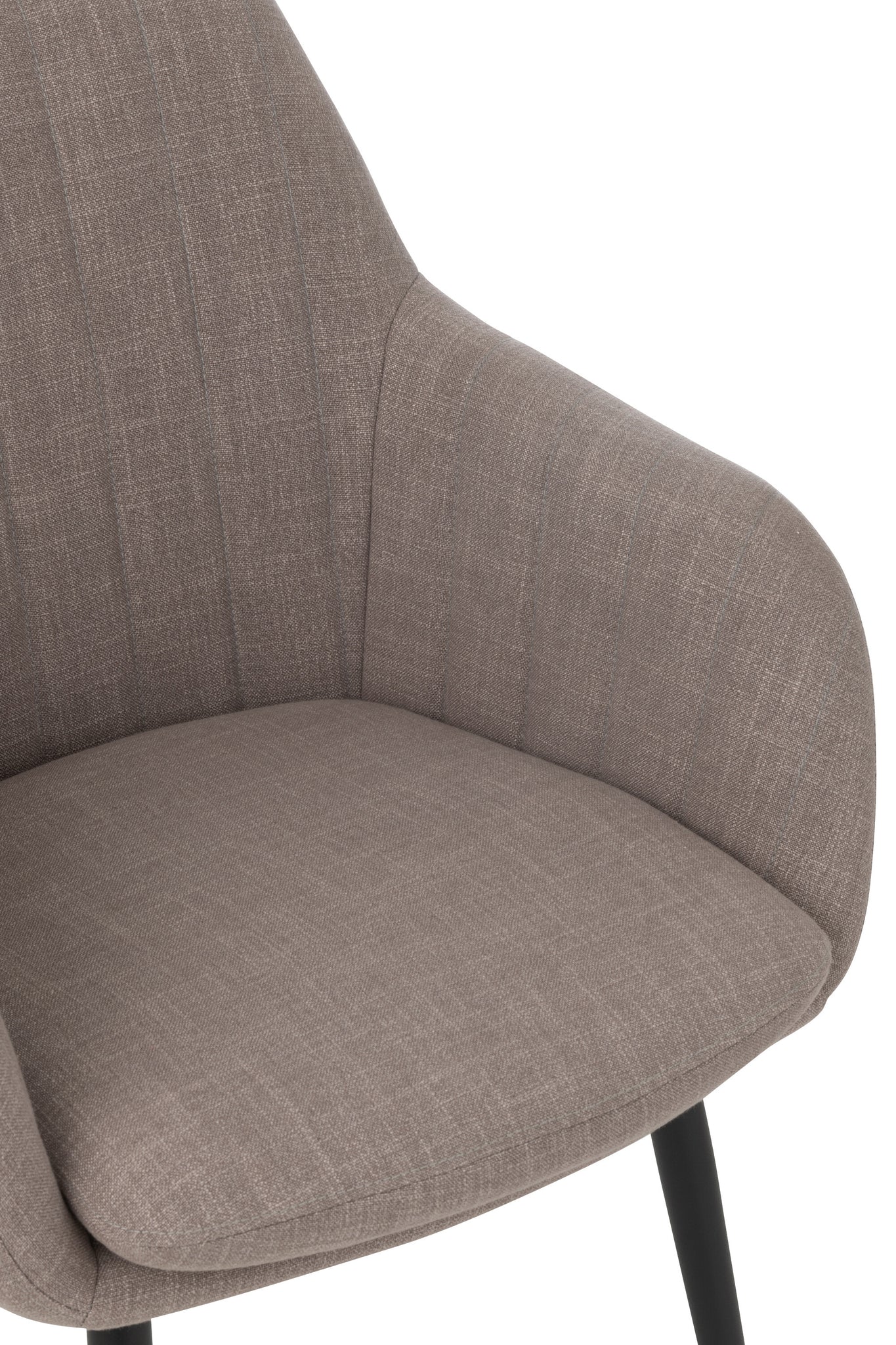 J-LINE STOEL MILES STAAL/SCHUIM TAUPE - Tuincentrum Lopik