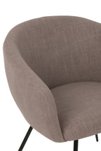 J-LINE STOEL WALES STAAL/SCHUIM TAUPE - Tuincentrum Lopik