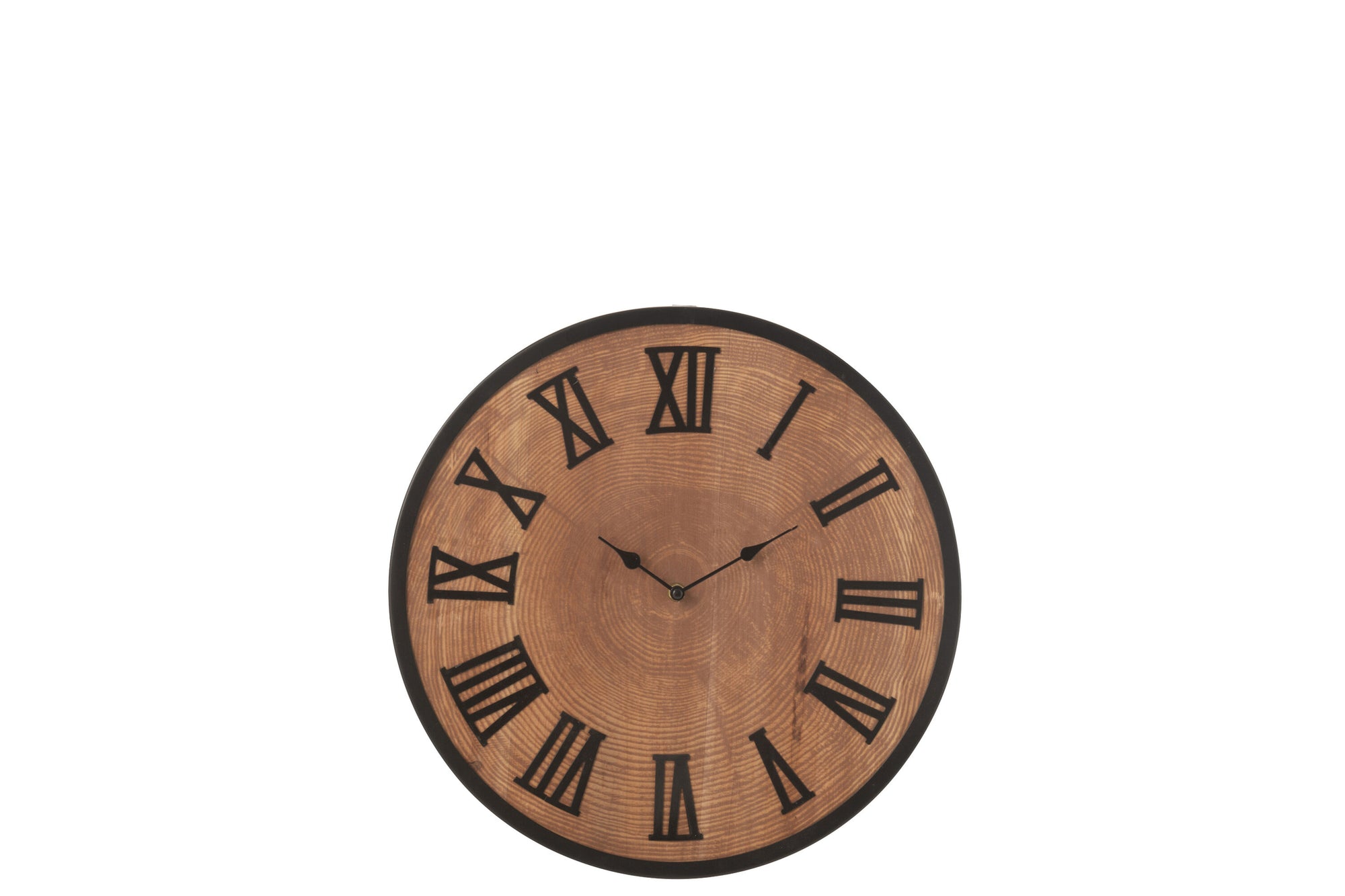 J-LINE WALL CLOCK NUE MDF/IRON NATURAL SMALL - Tuincentrum Lopik
