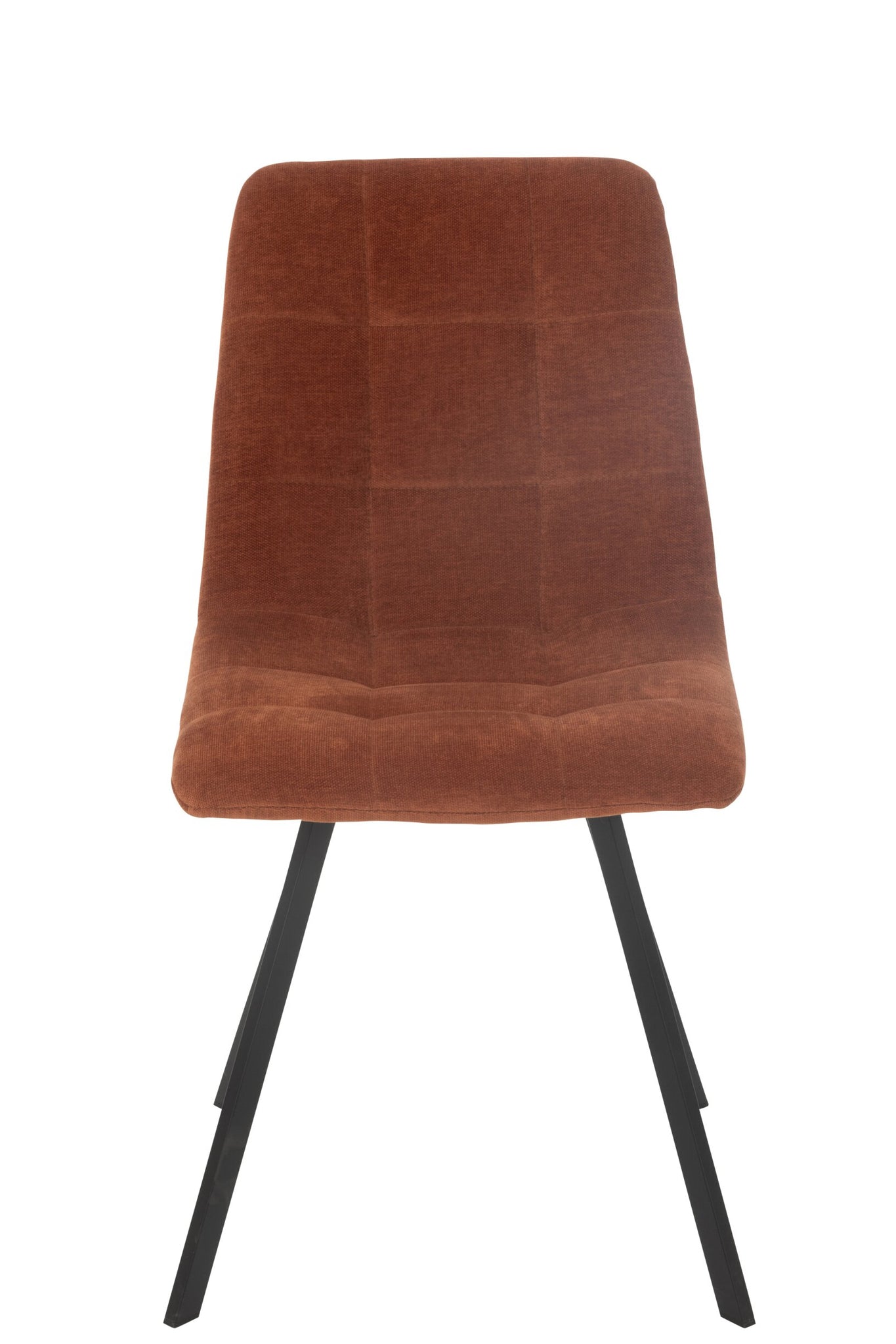 J-LINE EETKAMERSTOEL CLARK METAAL/POLYESTER ROEST