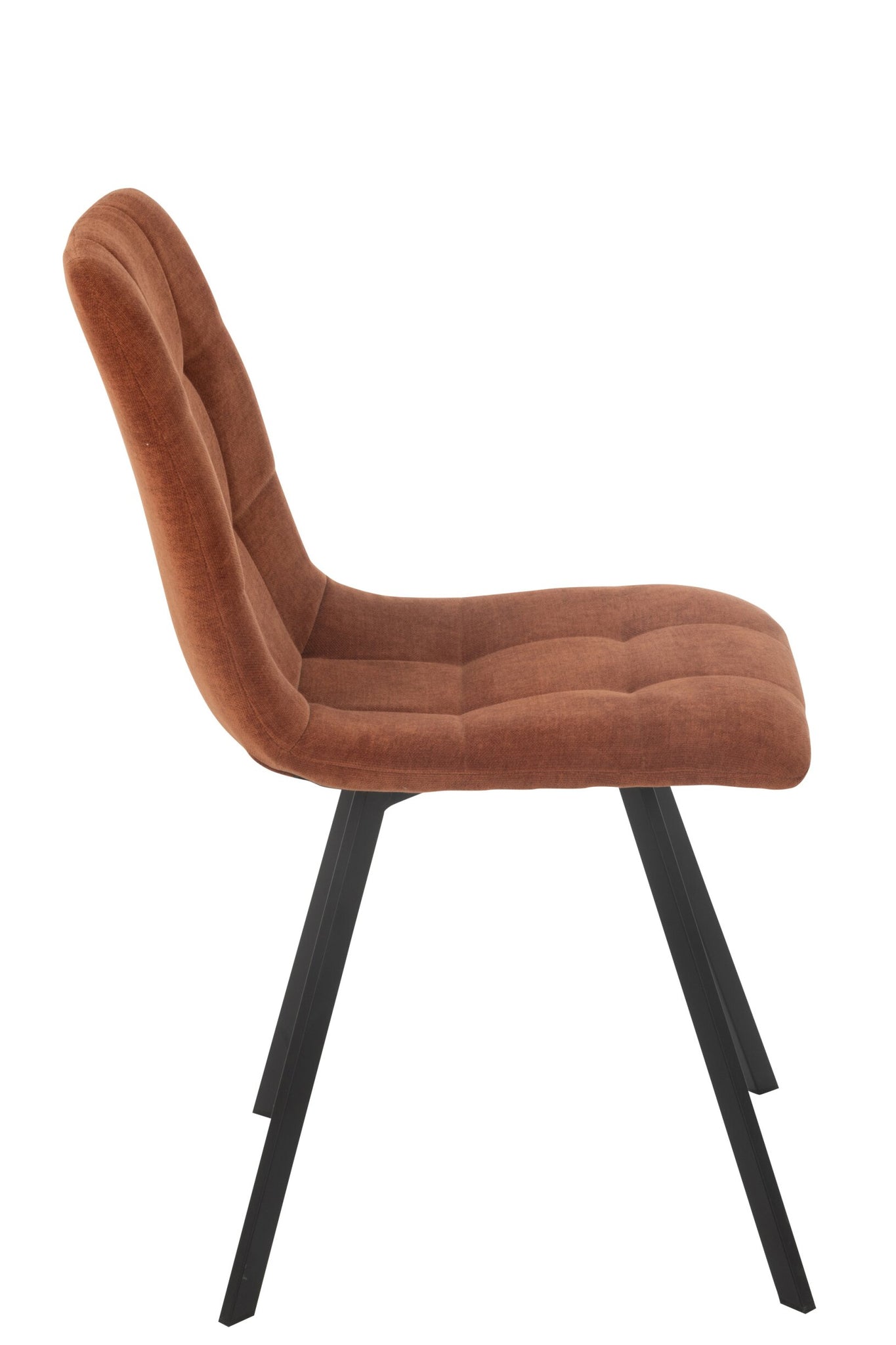 J-LINE EETKAMERSTOEL CLARK METAAL/POLYESTER ROEST