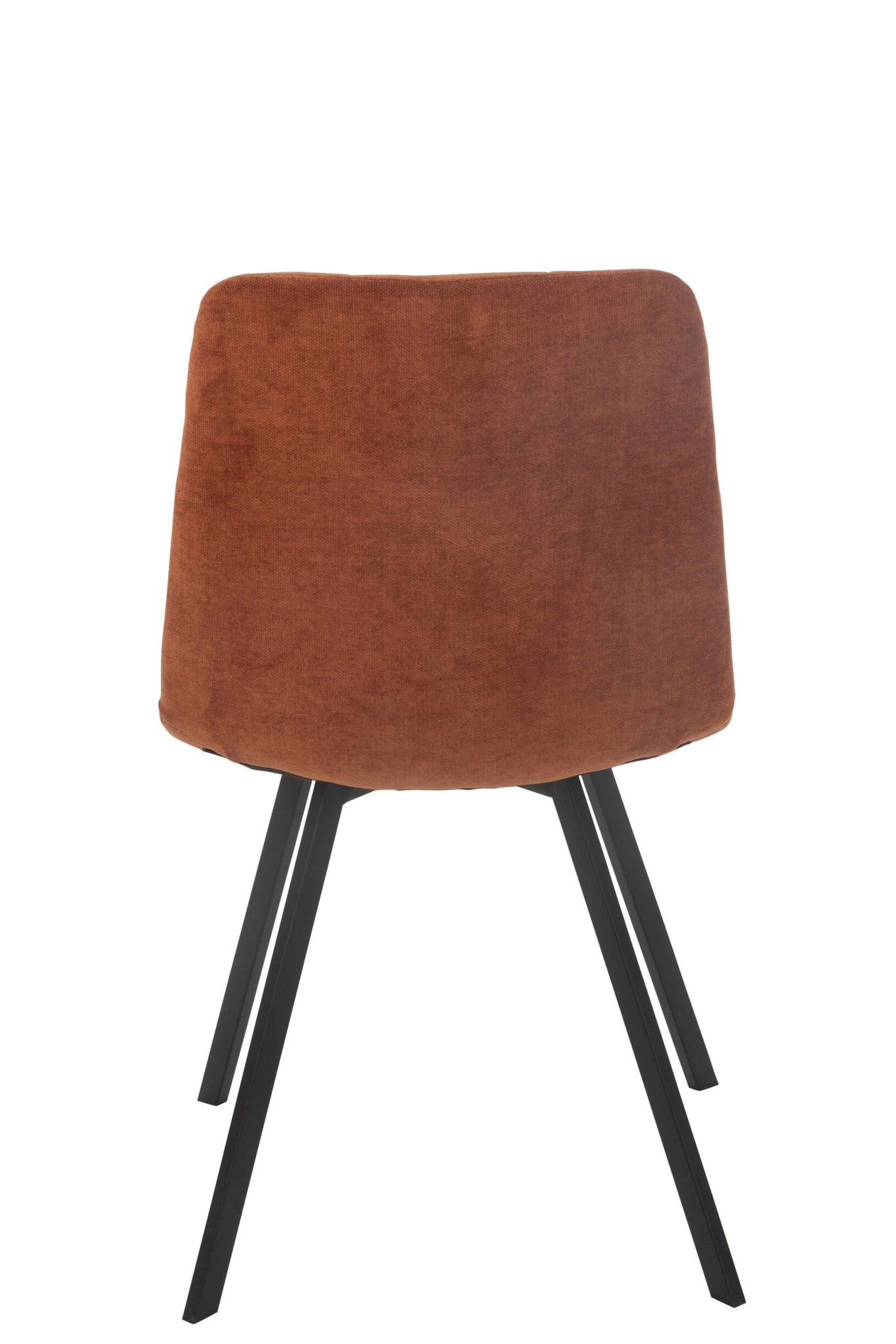 J-LINE EETKAMERSTOEL CLARK METAAL/POLYESTER ROEST