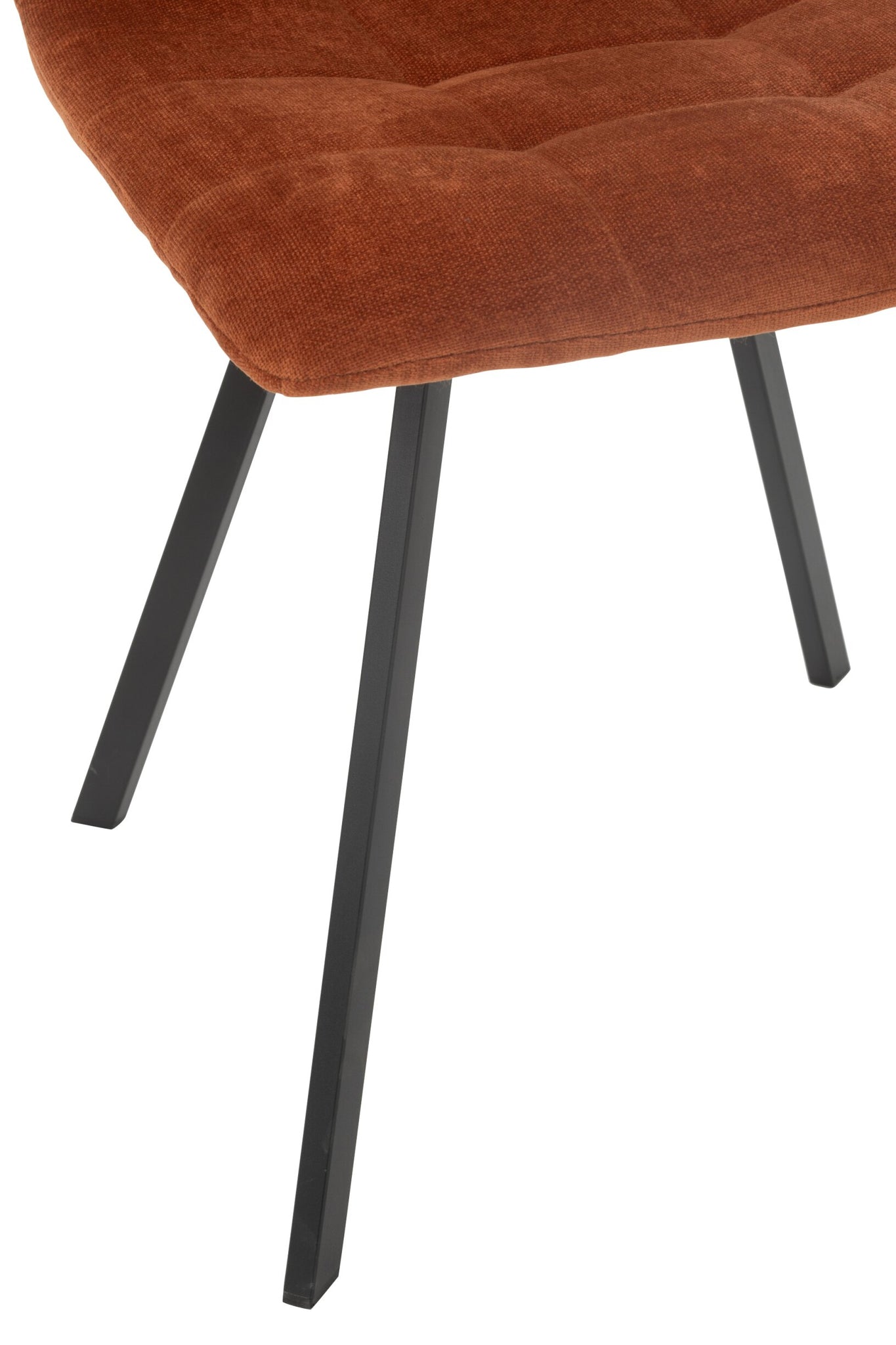 J-LINE EETKAMERSTOEL CLARK METAAL/POLYESTER ROEST