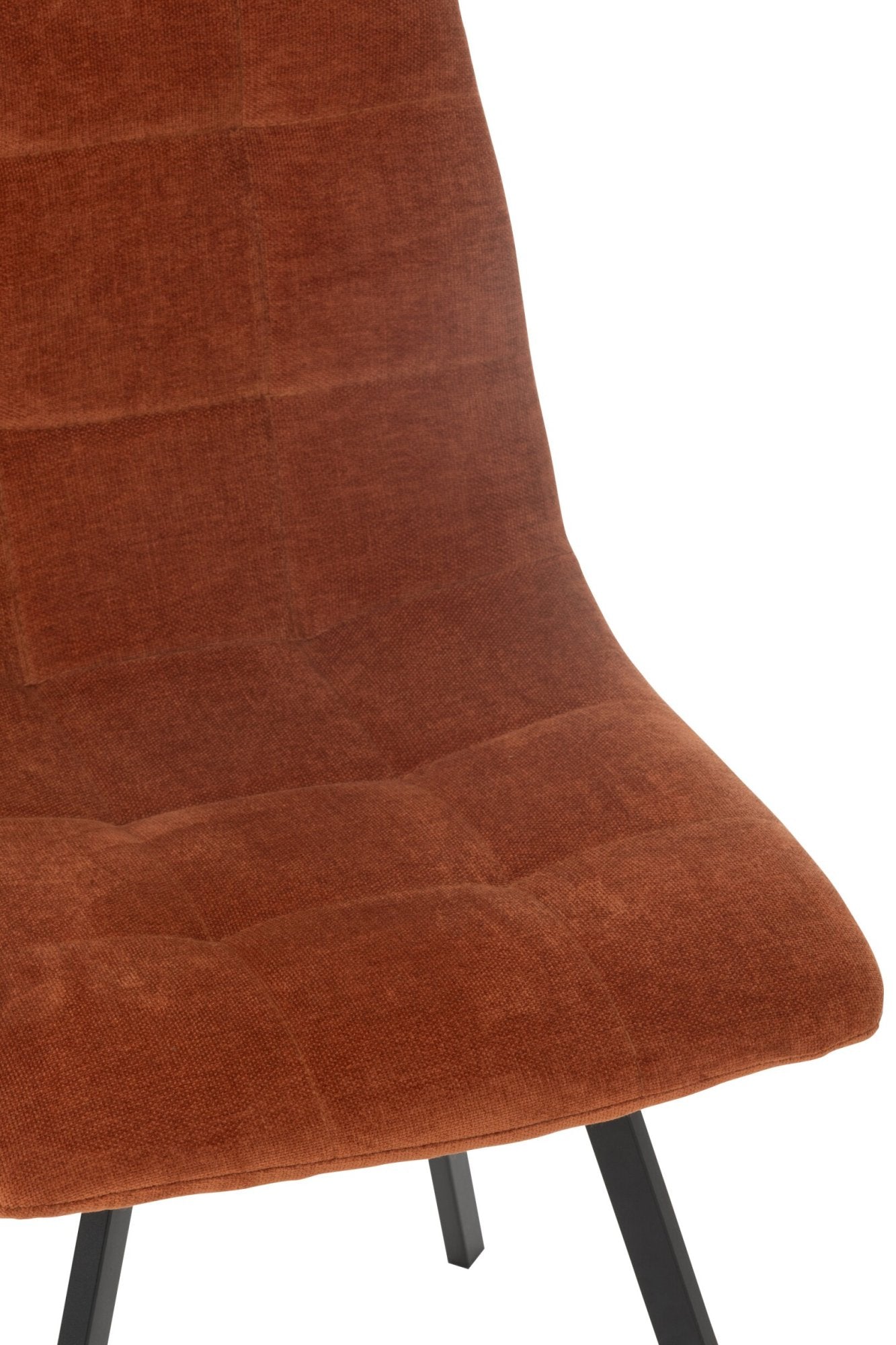 J-LINE EETKAMERSTOEL CLARK METAAL/POLYESTER ROEST