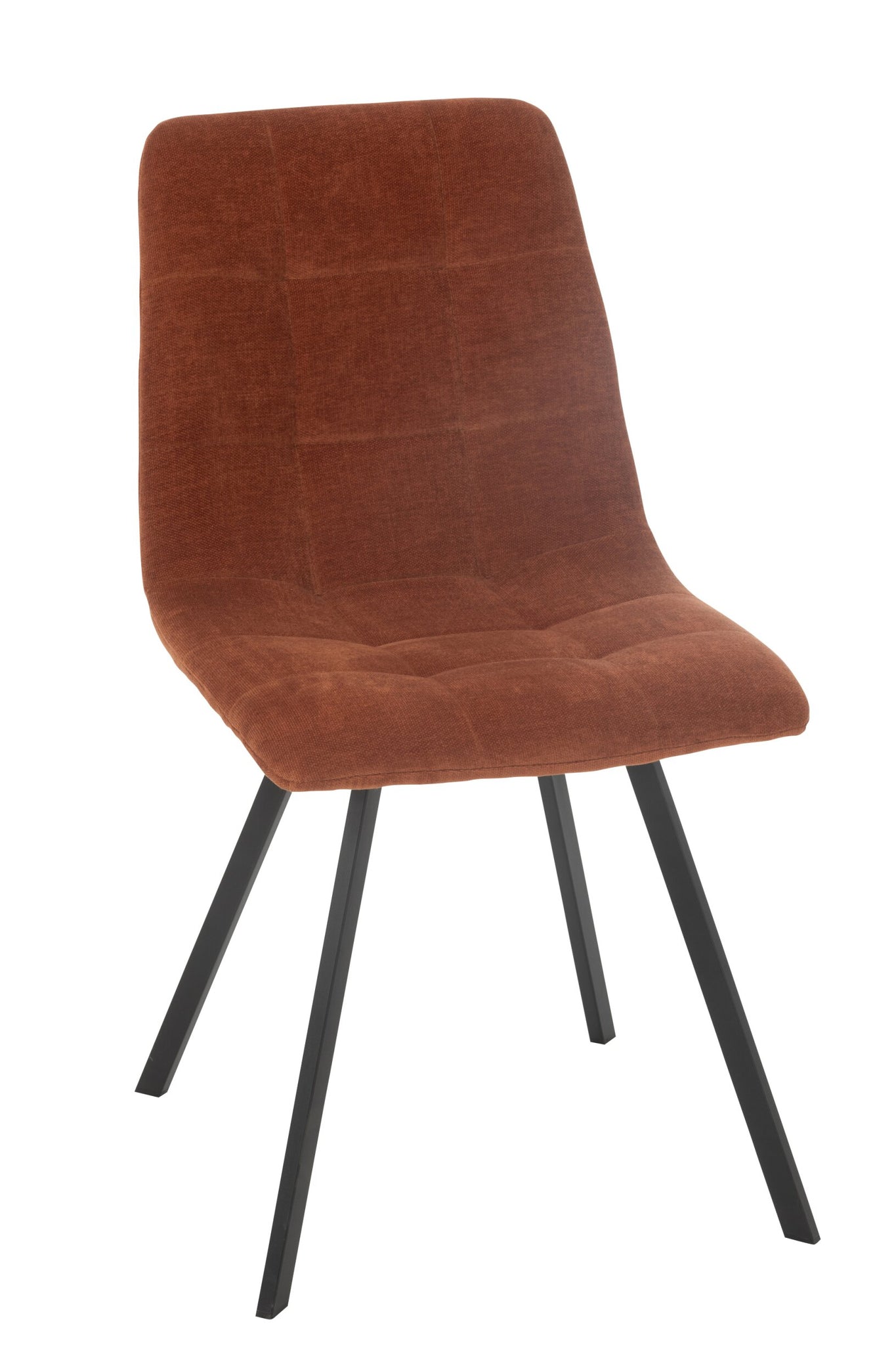 J-LINE EETKAMERSTOEL CLARK METAAL/POLYESTER ROEST