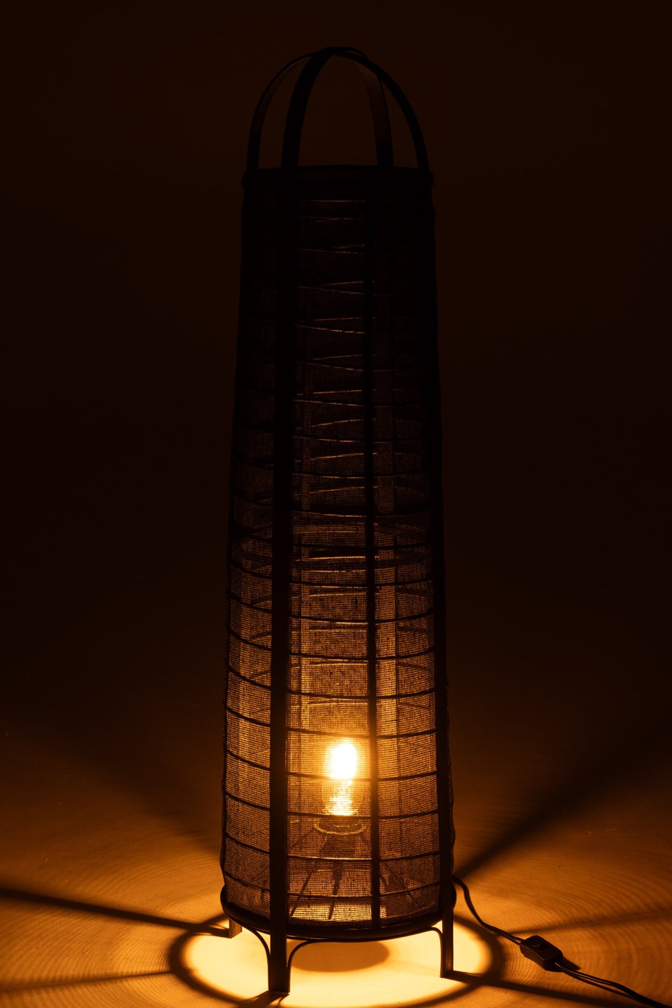 Lamp Don Katoen/Bamboe Zwart