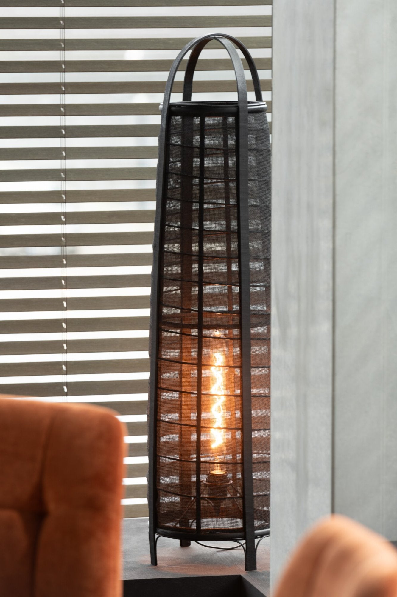 Lamp Don Katoen/Bamboe Zwart