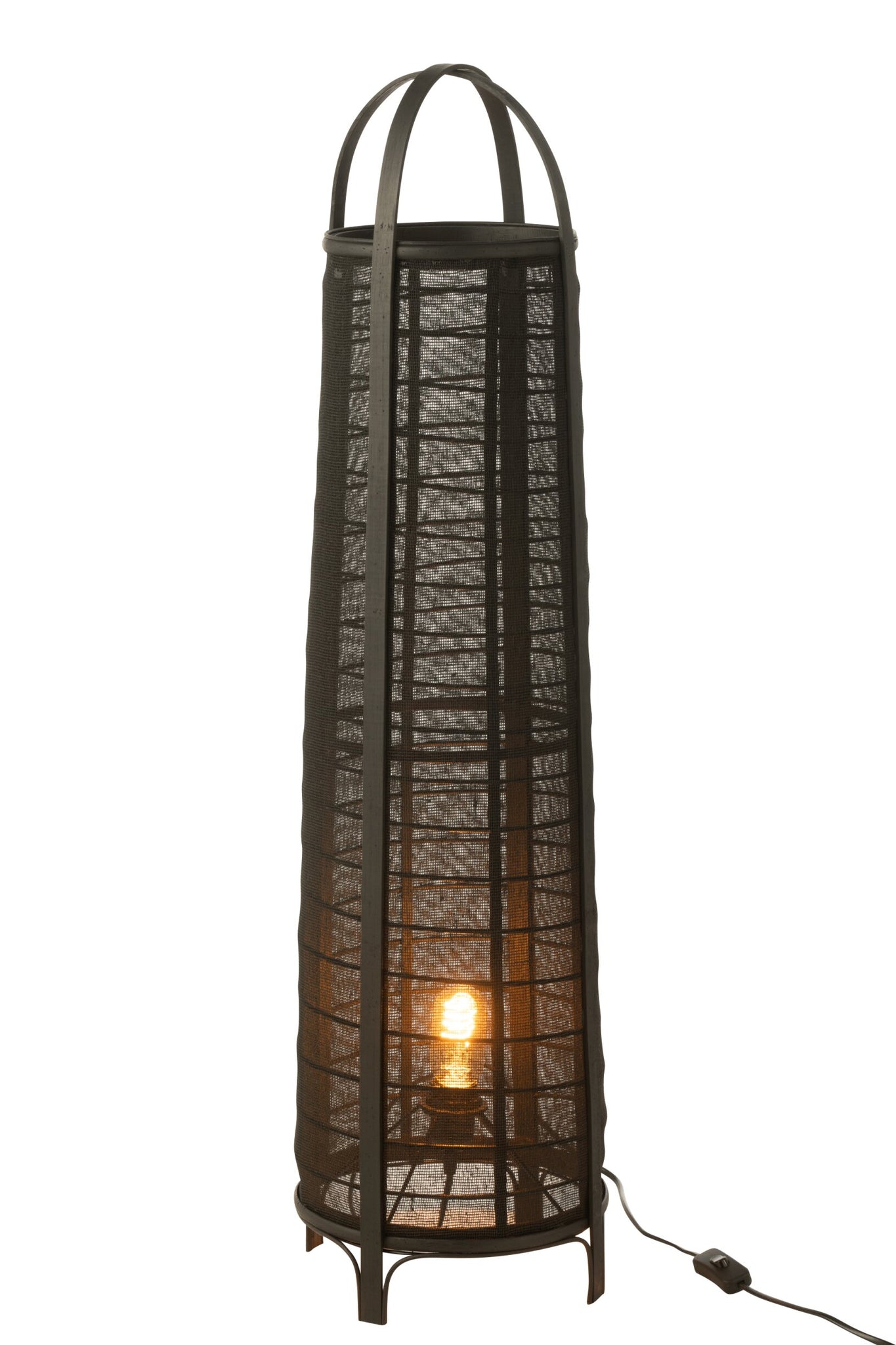 Lamp Don Katoen/Bamboe Zwart