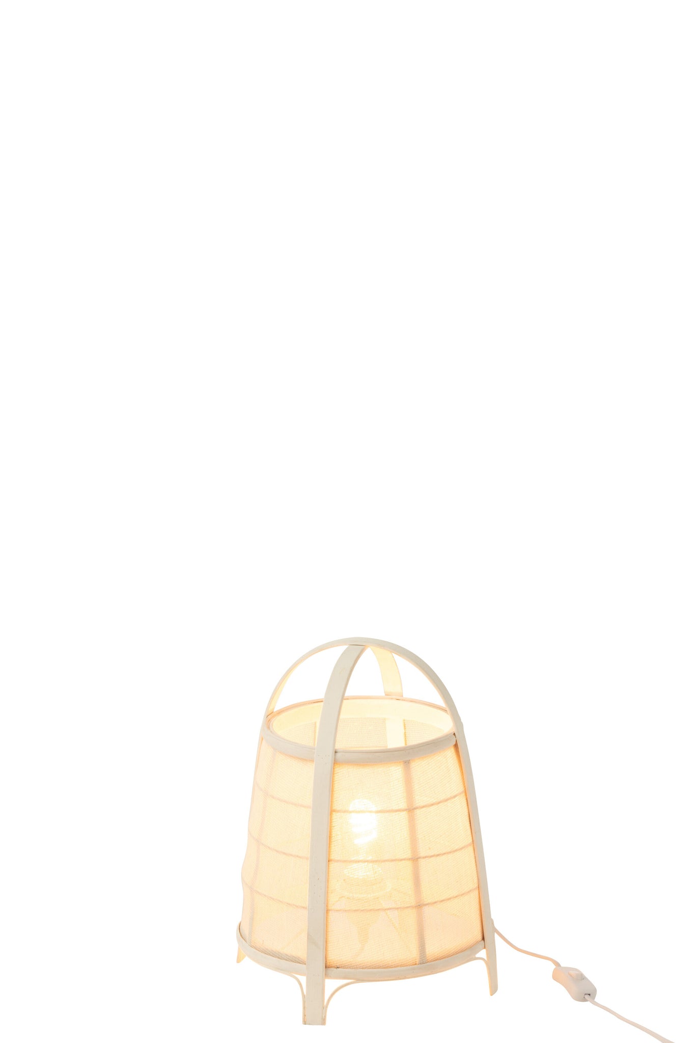 J-LINE LAMP RYA KATOEN/BAMBOE WIT KLEIN - Tuincentrum Lopik