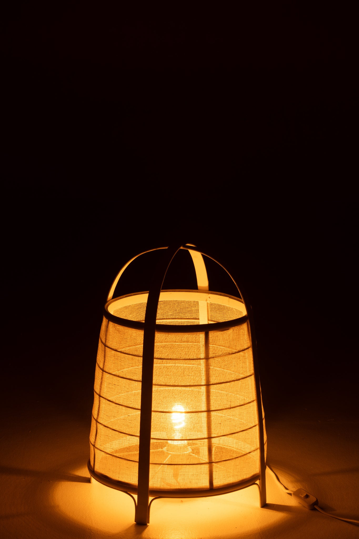 J-LINE LAMP RYA KATOEN/BAMBOE ZWART GROOT - Tuincentrum Lopik