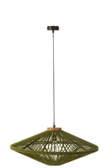 J-LINE HANGLAMP OVNI IJZER/JUTE GROEN MEDIUM - Tuincentrum Lopik