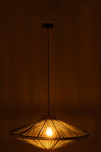 J-LINE HANGLAMP OVNI IJZER/JUTE GROEN MEDIUM - Tuincentrum Lopik