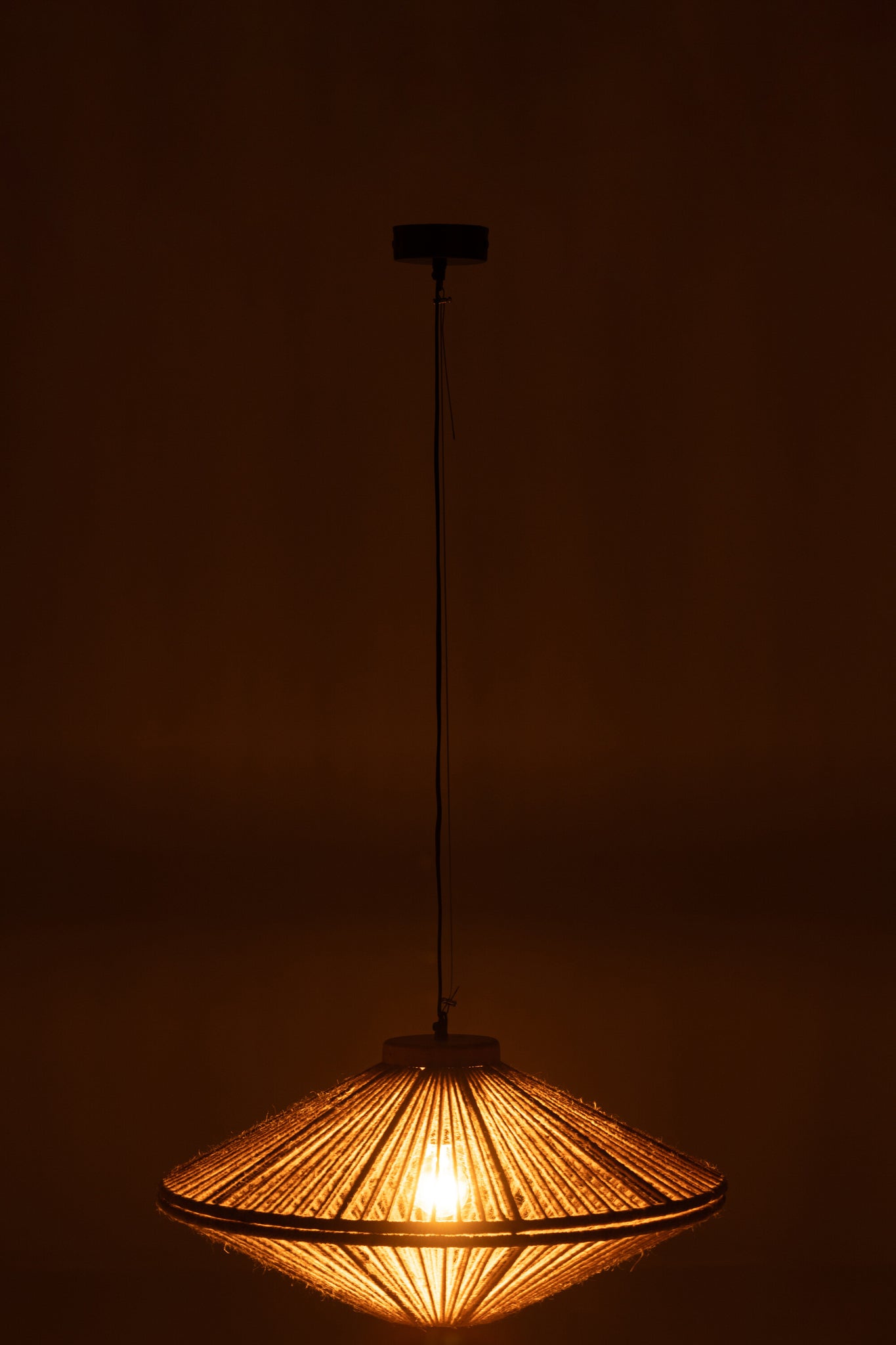 J-LINE HANGLAMP OVNI IJZER JUTE NATUREL KLEIN - Tuincentrum Lopik
