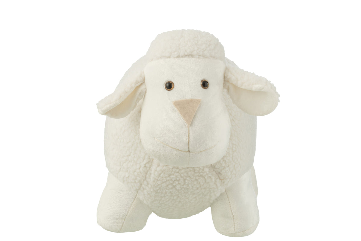 Door Stop Sheep Polyester White Large - Tuincentrum Lopik