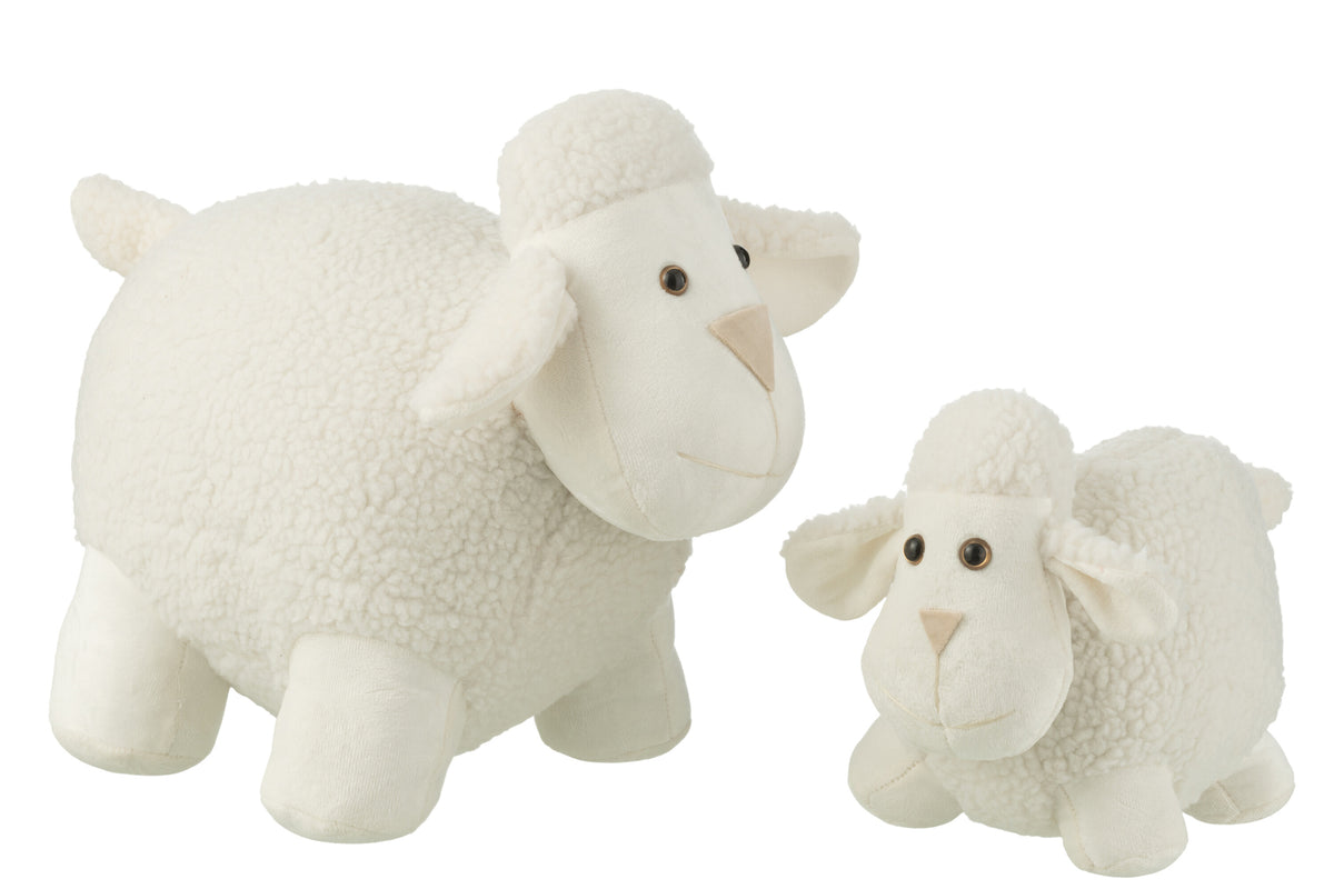 Door Stop Sheep Polyester White Large - Tuincentrum Lopik