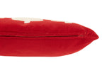 Cushion Rectangle Christmas Trees Texture Velvet Red/White - Tuincentrum Lopik