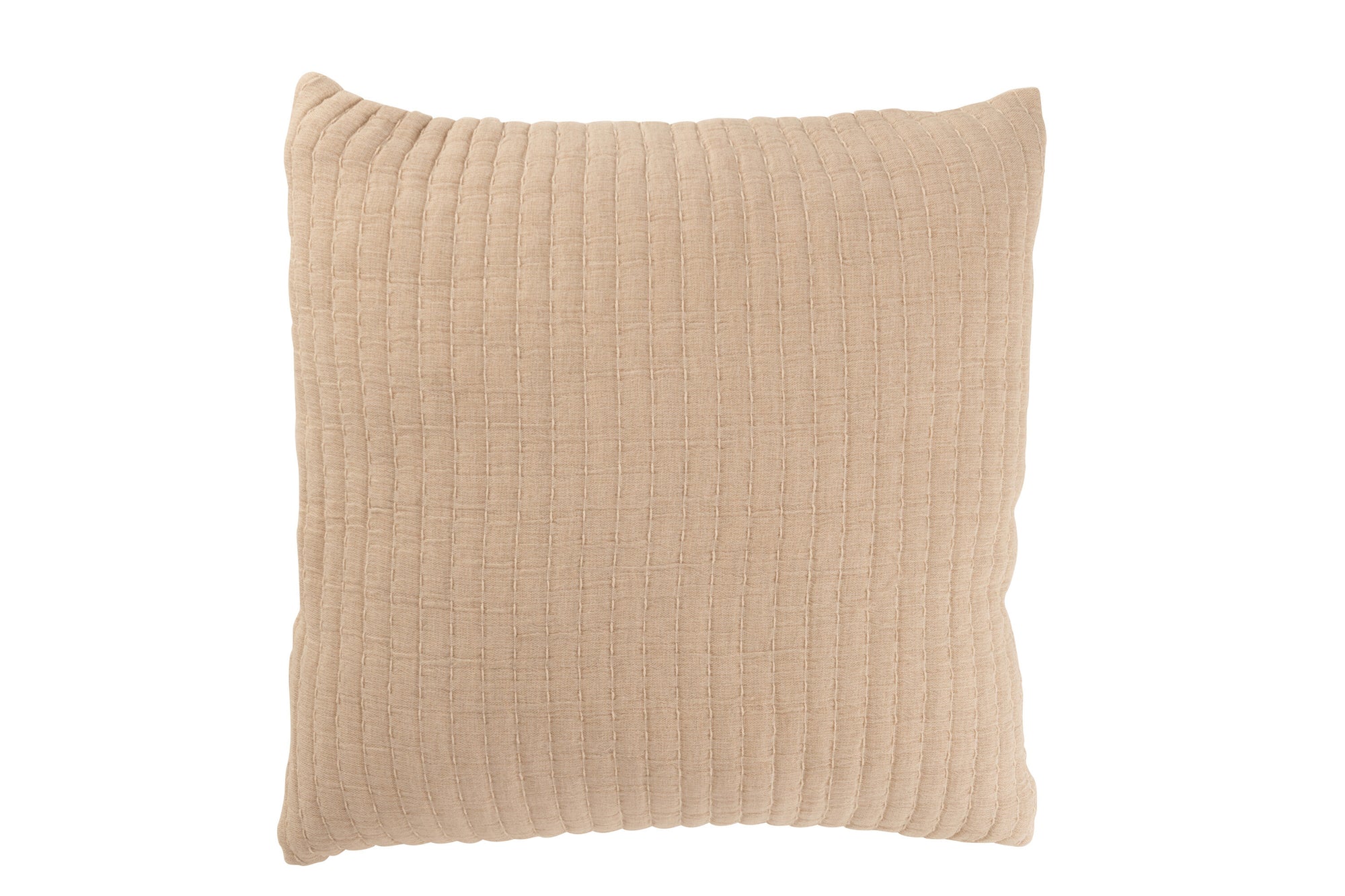 Kussen Teddy Lines Stiksel Katoen/Polyester Beige - Tuincentrum Lopik