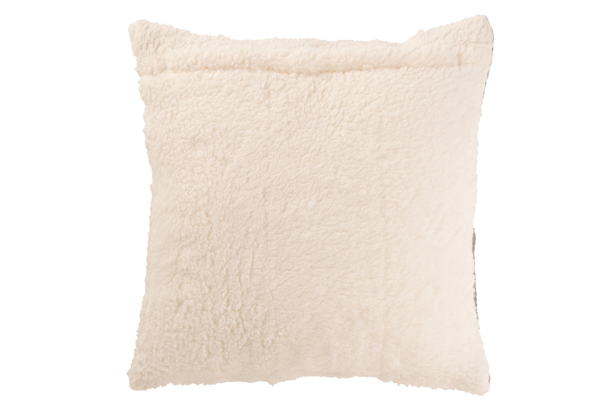Kussen Teddy Lines Stiksel Katoen/Polyester Grijs - Tuincentrum Lopik