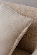 Kussen Teddy Lines Stiksel Katoen/Polyester Grijs - Tuincentrum Lopik