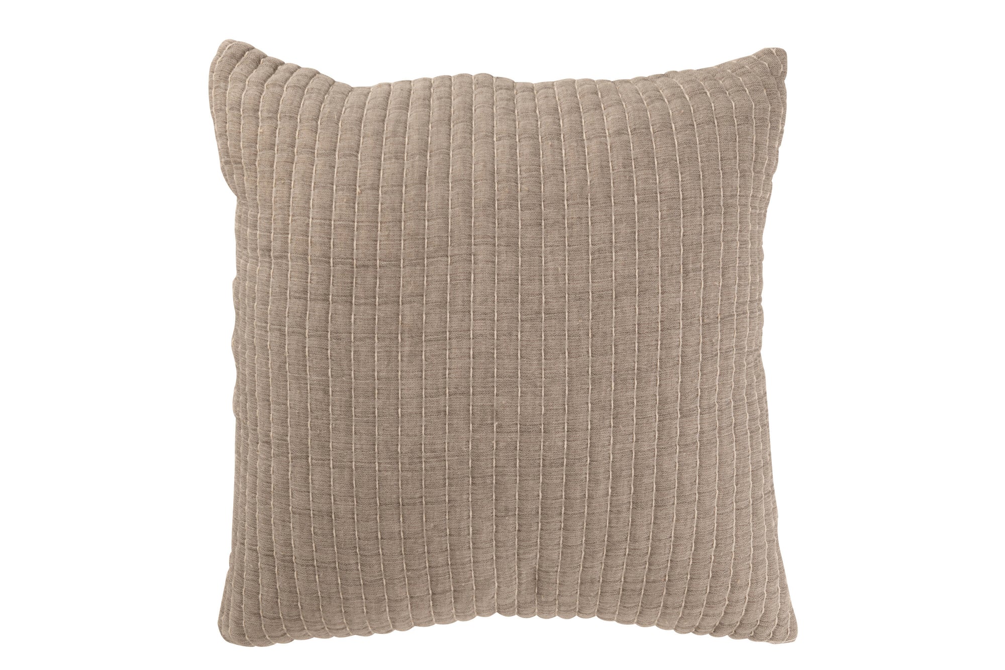Kussen Teddy Lines Stiksel Katoen/Polyester Grijs - Tuincentrum Lopik