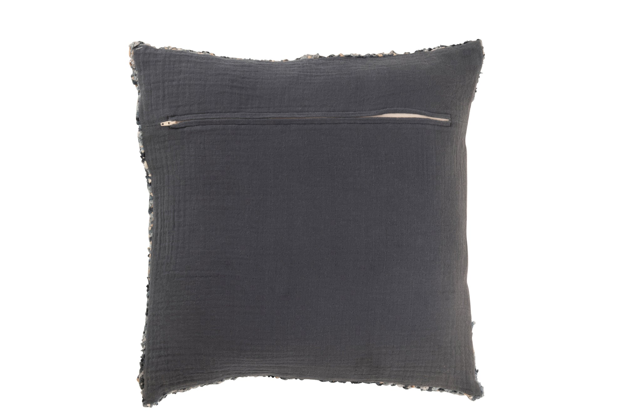 Kussen Tweed Acryl/Katoen Blauw/Wit - Tuincentrum Lopik