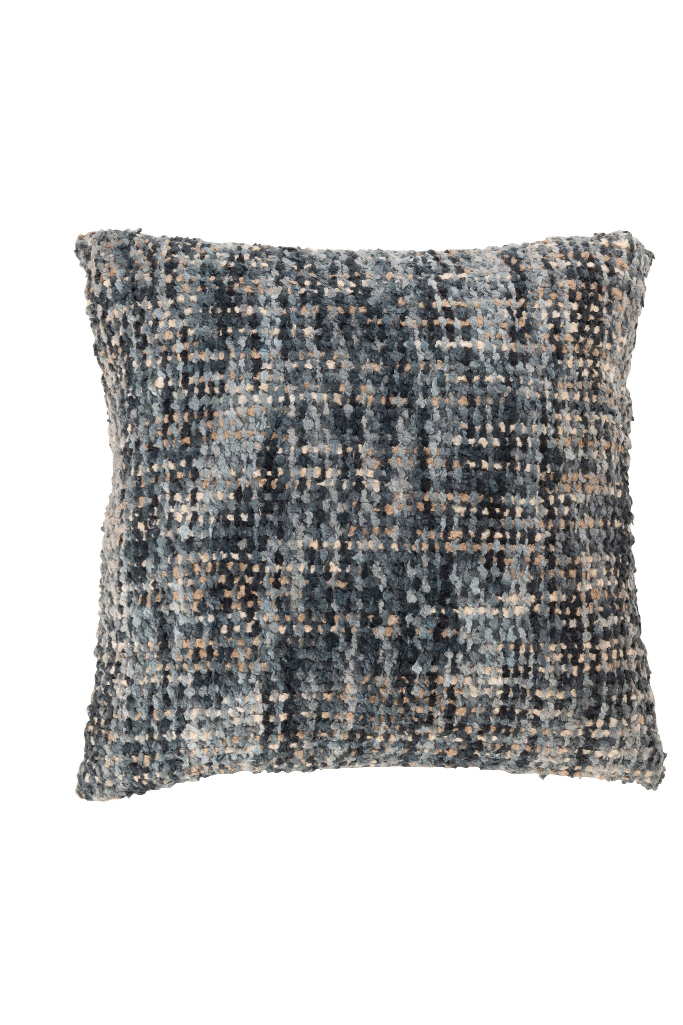 Kussen Tweed Acryl/Katoen Blauw/Wit - Tuincentrum Lopik