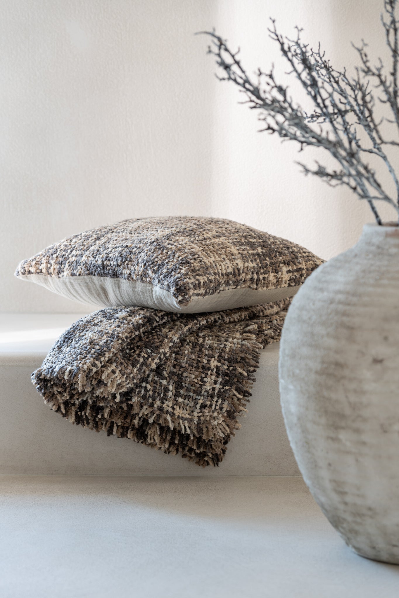J-LINE GERUITE TWEED ACRYL/KATOEN BRUIN/BEIGE - Tuincentrum Lopik