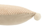 Kussen Zachte Pompons Polyester Beige - Tuincentrum Lopik